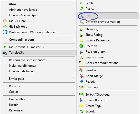 Visualizando as classes com conflito